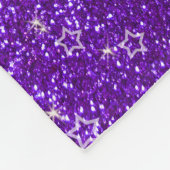 Couverture Polaire Étoiles pourpres de parties scintillantes d'indigo (Coin)