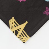 Couverture Polaire Étoiles rocheuses bleu rose noir (Coin)