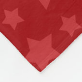 Couverture Polaire Étoiles rouges de crosse de nom personnalisées (Coin)