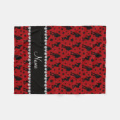 Couverture Polaire Étoiles rouges nommées faites sur commande de (Devant (Horizontal))