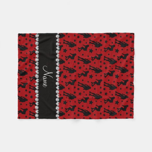 Couverture Polaire Étoiles rouges nommées faites sur commande de (Devant (Horizontal))