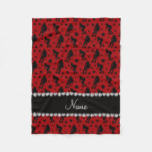 Couverture Polaire Étoiles rouges nommées faites sur commande de (Devant)