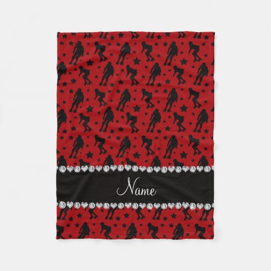 Couverture Polaire Étoiles rouges nommées faites sur commande de (Devant)