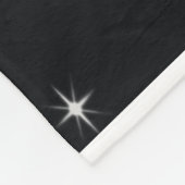 Couverture Polaire étoiles simples modernes en noir et blanc monogram (Coin)