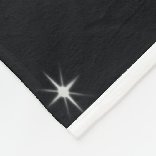 Couverture Polaire étoiles simples modernes en noir et blanc monogram (Coin)