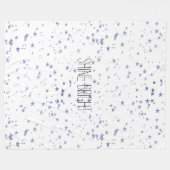 Couverture Polaire Étoiles violettes (Devant (Horizontal))