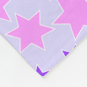 Couverture Polaire Étoiles violettes et roses (Coin)