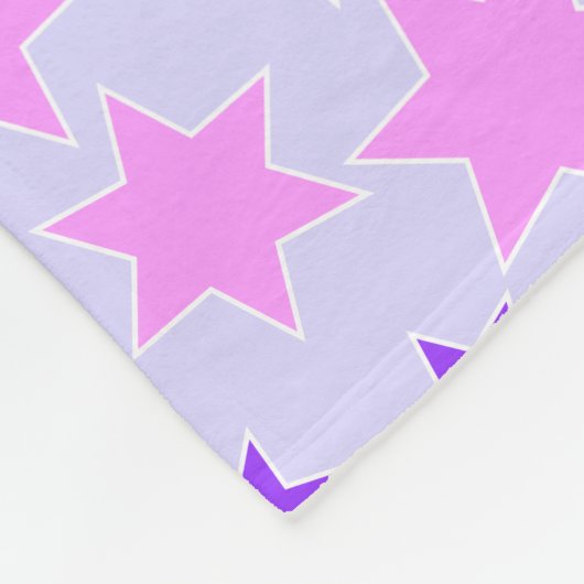 Couverture Polaire Étoiles violettes et roses (Coin)