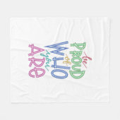 Couverture Polaire être fier de qui vous êtes (Devant (Horizontal))