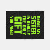 Couverture Polaire Être ma soeur est vraiment le seul cadeau drôle de (Devant (Horizontal))