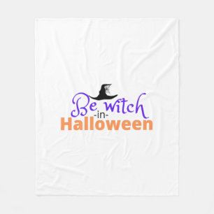 Couverture Polaire Être sorcière en chemise d'Halloween pour Hallowee