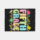 Couverture Polaire Étudiant de 5e année Super À damiers Retour (Devant (Horizontal))