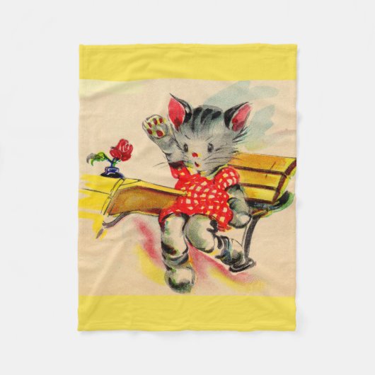 Couverture Polaire étudiant en chat kitten (Devant)