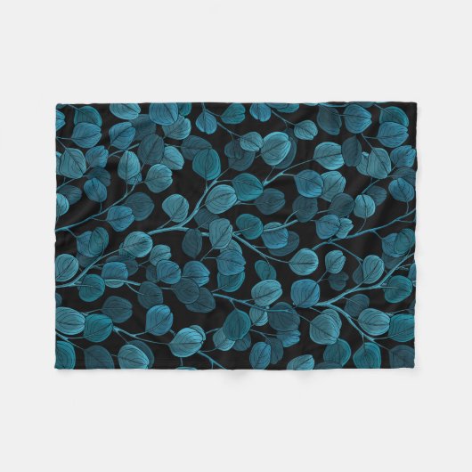 Couverture Polaire Eucalyptus en bleu (Devant (Horizontal))