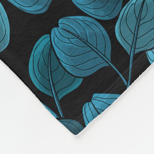Couverture Polaire Eucalyptus en bleu (Coin)