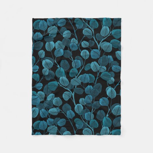 Couverture Polaire Eucalyptus en bleu (Devant)