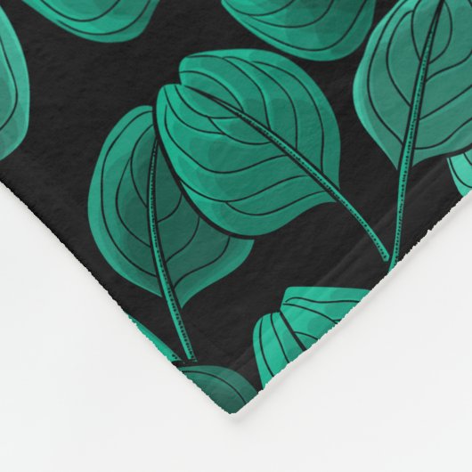 Couverture Polaire Eucalyptus noir (Coin)