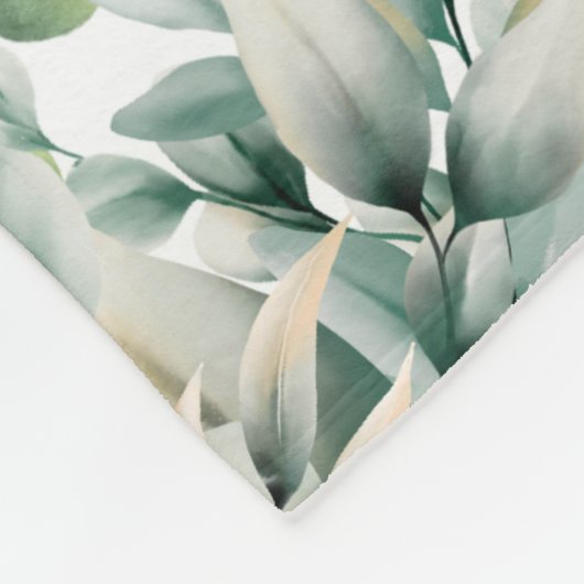 Couverture Polaire Eucalyptus vert (Coin)