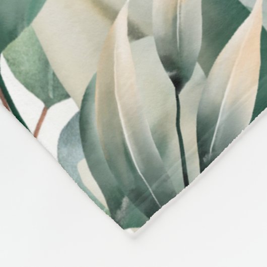 Couverture Polaire Eucalyptus vert (Coin)