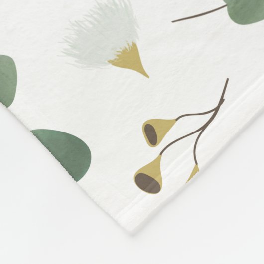 Couverture Polaire Eucalyptus Vert Argent Dollar Gum Blossoms (Coin)
