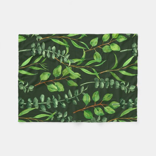 Couverture Polaire Eucalyptus vert foncé (Devant (Horizontal))