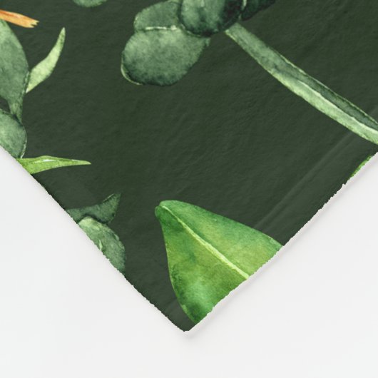 Couverture Polaire Eucalyptus vert foncé (Coin)