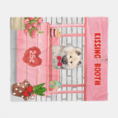 Couverture Polaire Eurasier Chien Valentine's Day Kissing Booth (Devant (Horizontal))