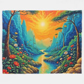 Couverture Polaire Évasion vers la nature Art Design (Devant (Horizontal))