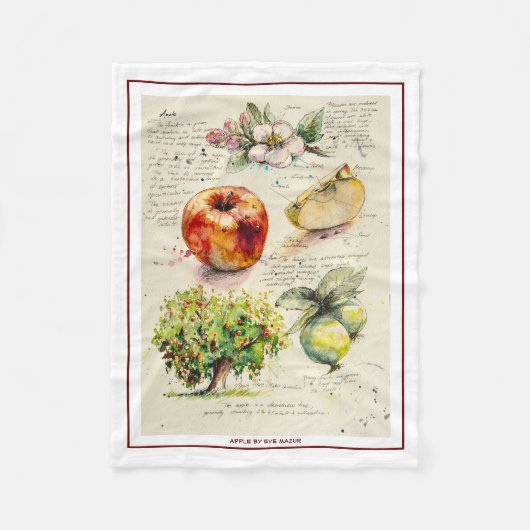 Couverture Polaire EVE Illustration peinte d'Apple (Devant)