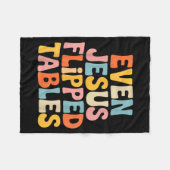 Couverture Polaire Even Jesus Flipped Tables Funny Jesus Lovers Chris (Devant (Horizontal))
