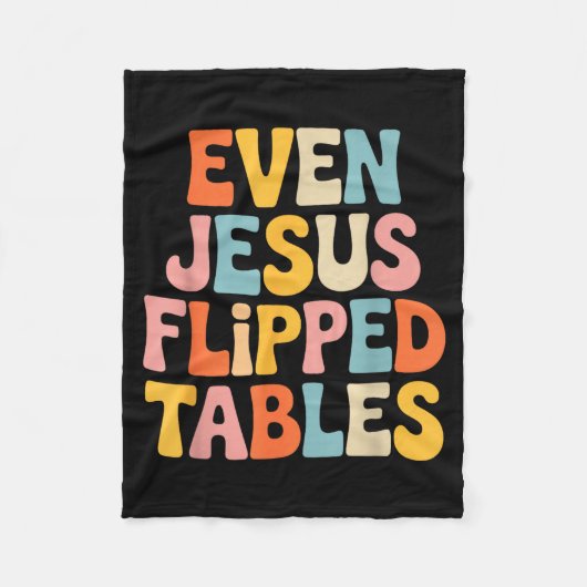 Couverture Polaire Even Jesus Flipped Tables Funny Jesus Lovers Chris (Devant)