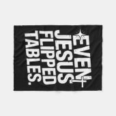 Couverture Polaire Even Jesus Flipped Tables Funny Jesus Lovers Chris (Devant (Horizontal))