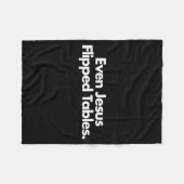Couverture Polaire Even Jesus Flipped Tables Funny Jesus Lovers Chris (Devant (Horizontal))