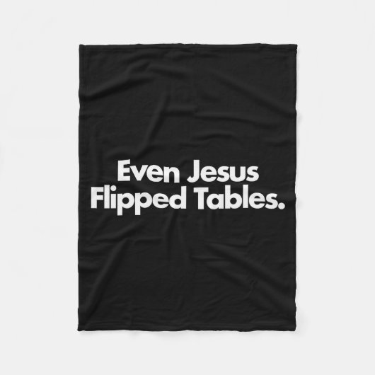 Couverture Polaire Even Jesus Flipped Tables Funny Jesus Lovers Chris (Devant)