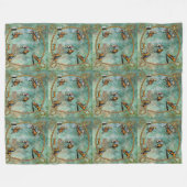 Couverture Polaire Événements Rodéo Occidentaux Fleece Blanche Avec C (Devant (Horizontal))