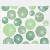 Couverture Polaire Éventails verts des années 1950 (Devant (Horizontal))