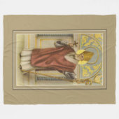 Couverture Polaire Évêque catholique de Noël de Saint-Nicolas (Devant (Horizontal))