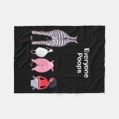Couverture Polaire Everyone Ops Funny Zebra G Toilet Humor  (Devant (Horizontal))