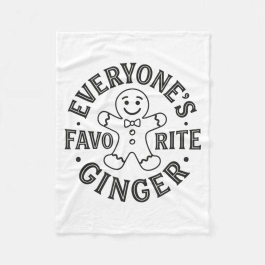 Couverture Polaire Everyone's Favorite Ginger T Funny Gingerbread Man (Devant)