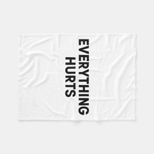 Couverture Polaire Everything Hurts Workout Strongman Muscle Training (Devant (Horizontal))