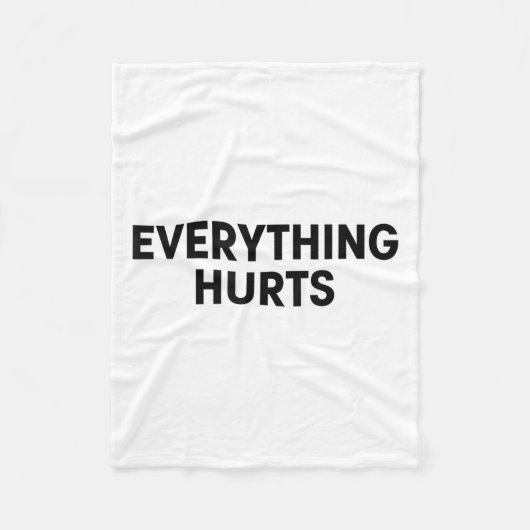 Couverture Polaire Everything Hurts Workout Strongman Muscle Training (Devant)