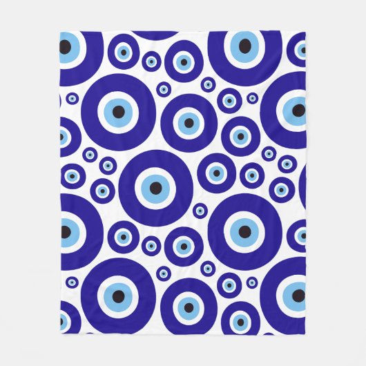 Couverture Polaire Evil Eye Pattern, Greek Eye, Turkish Eye, Nazar (Devant)