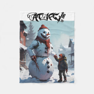 Couverture Polaire Evil Snowman et Little Buddy Fleece Blanche