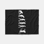 Couverture Polaire Évolution du ski drôle freestyle skier ski hiver  (Devant (Horizontal))