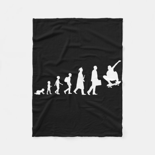 Couverture Polaire Évolution d'un skater planchiste skateboard (Devant)