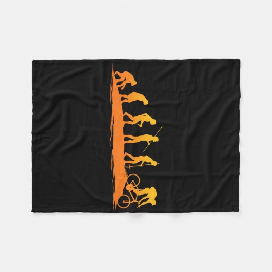 Couverture Polaire Evolution Of Biker Bicycle Mountain Biking  (Devant (Horizontal))