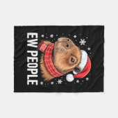Couverture Polaire Ew People Capybara Christmas Funny Introvert Holid (Devant (Horizontal))