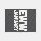 Couverture Polaire Eww January Funny New Year Winter Mood Meme (Devant (Horizontal))