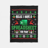 Couverture Polaire Excel Ugly Christmas Sweater I Have A Spreadsheet (Devant)
