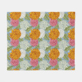 Couverture Polaire Excellent motif avec des chrysanthèmes (Devant (Horizontal))